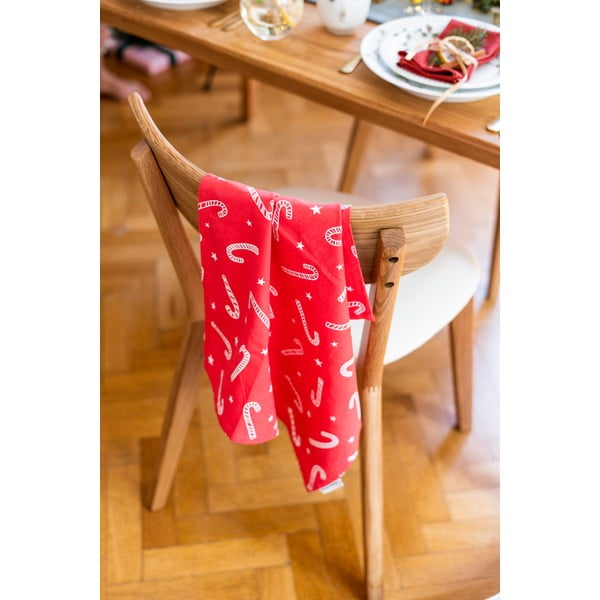 Pamut konyharuha szett karácsonyi mintával,  4 db-os 50x70 cm Candy Cane – Catherine Lansfield-image-4