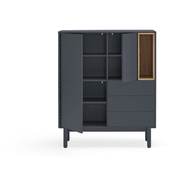 Sötétszürke magas komód 100x120 cm Corvo - Teulat-image-4