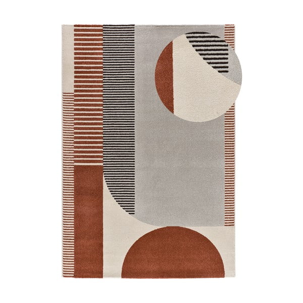 Piros-szürke szőnyeg 160x230 cm Gaia – Universal