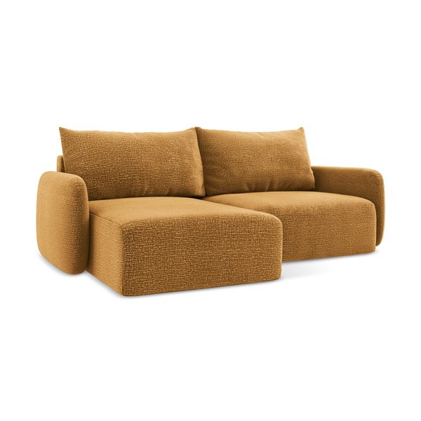 Narancssárga kinyitható-tárolóhelyes sarokkanapé (bal oldali) Kalena – Makamii-image-2