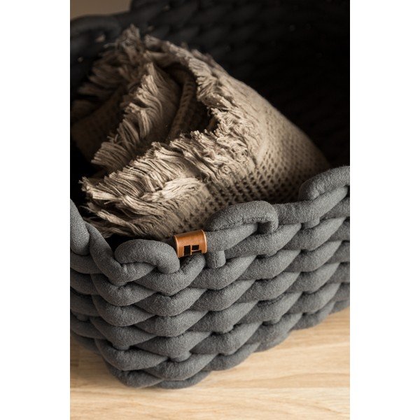 Textil tárolókosár 35x25x14 cm Peach Skin M – Bigso-image-2