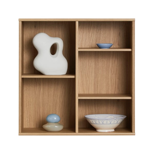 Natúr színű függő könyvespolc tölgyfa dekorral 70x70 cm Mistral – Hammel Furniture-image-2