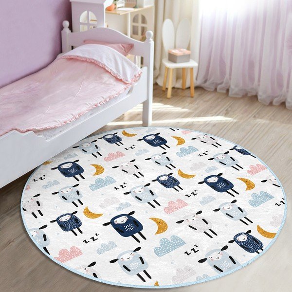Fehér gyerek szőnyeg ø 120 cm Comfort – Mila Home-image-2