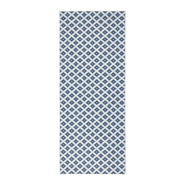 Nizza világoskék mintás kétoldalas szőnyeg, 80 x 250 cm - Bougari