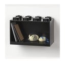 Brick 8 gyerek fekete fali polc - LEGO®