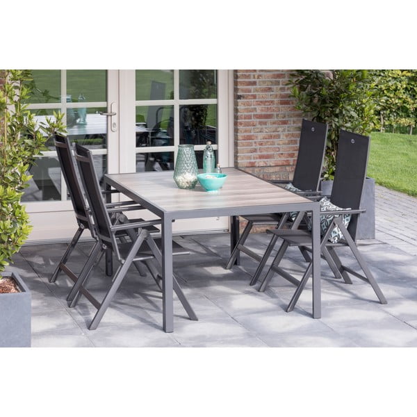 Sötétszürke fém kerti szék Aruba – Hartman-image-3