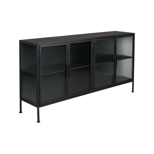 Fekete fém tálalószekrény 150x80 cm Boli – Dutchbone-image-2
