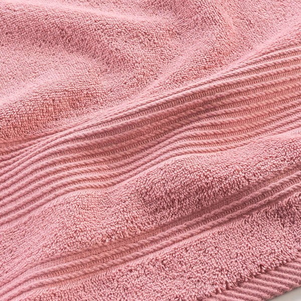 Rózsaszín frottír pamut fürdőlepedő 90x150 cm Tendresse – douceur d'intérieur-image-2
