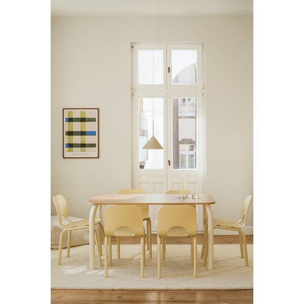 Étkezőasztal tölgyfa dekoros asztallappal 80x140 cm Meko – noo.ma-image-2