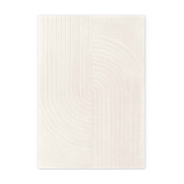 Krémszínű kézi szövésű gyapjú szőnyeg 80x150 cm Arcura – Vikosa