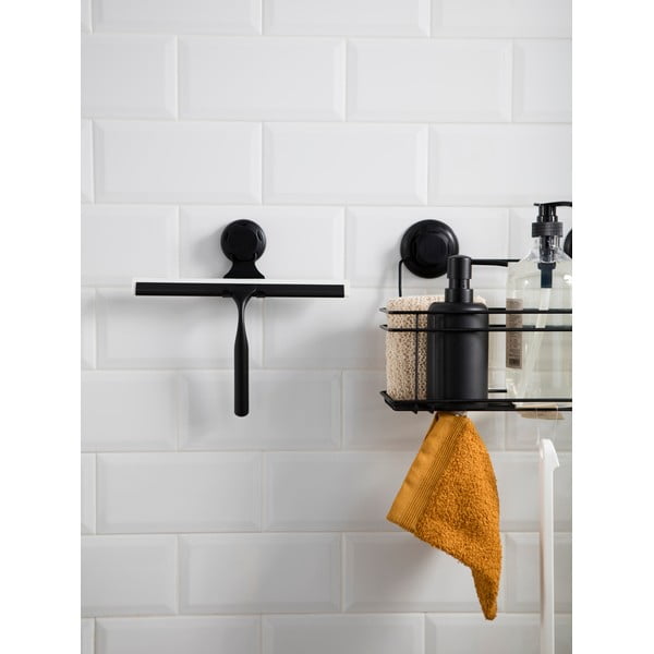 Bestlock Black Double Hook Squeegee fekete vízlehúzó öntapadós tartóval - Compactor-image-3