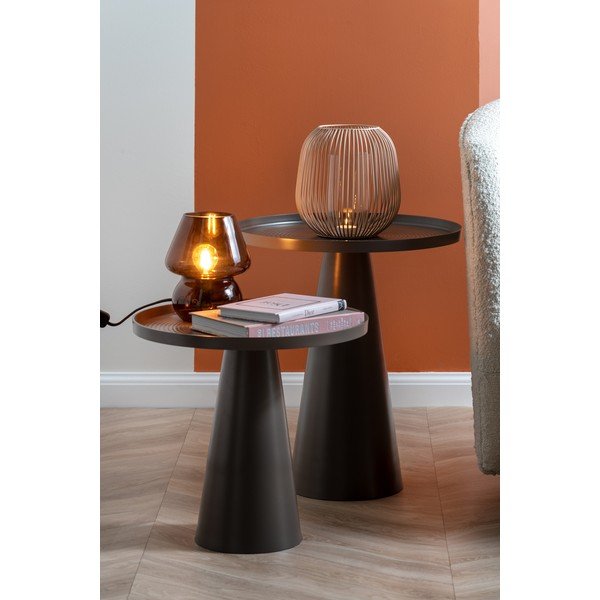 Force fekete fém tárolóasztal, magasság 48,5 cm - Leitmotiv-image-1