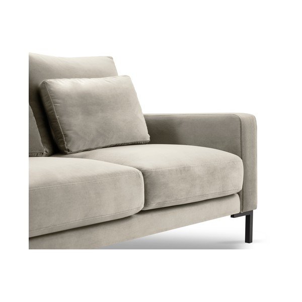 Seine bézs bársony kanapé, 158 cm - Interieurs 86-image-1