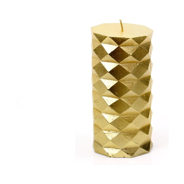 Fashion aranyszínű gyertya, magasság 13,8 cm - Unimasa