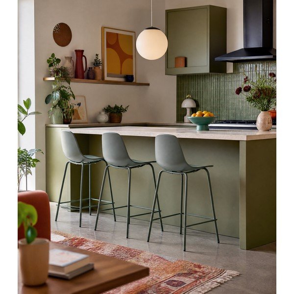 Khaki műanyag bárszék (ülésmagasság 67,5 cm) Whitby – Unique Furniture-image-1