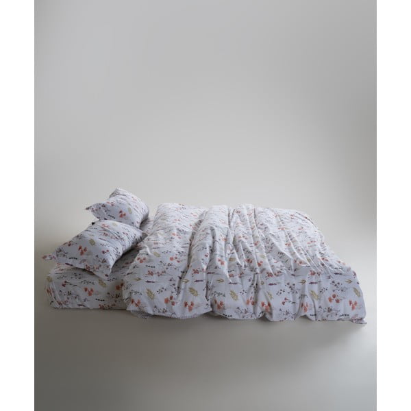 Fehér kétszemélyes-hosszabbított renforcé pamut ágyneműhuzat 240x220 cm Floral Dance Autumn – Mila Home Luxury-image-3