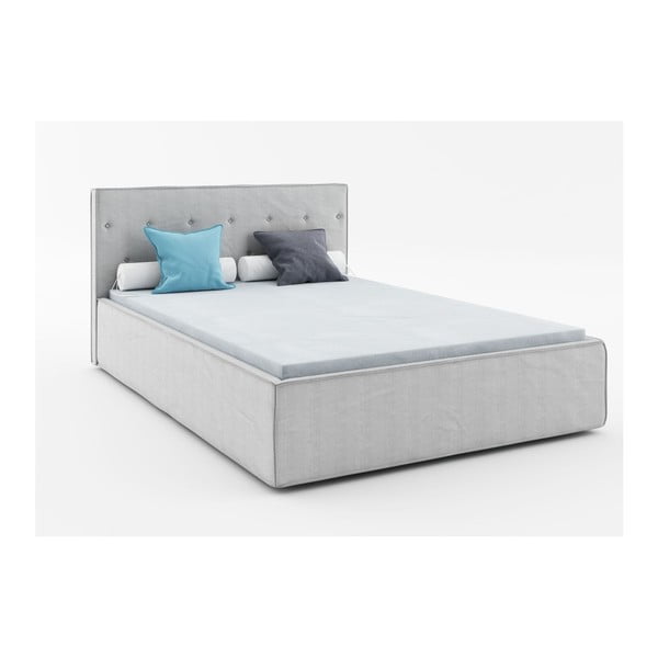 Mio Premium Világosszürke kétszemélyes ágy, 160 x 200 cm - Absynth