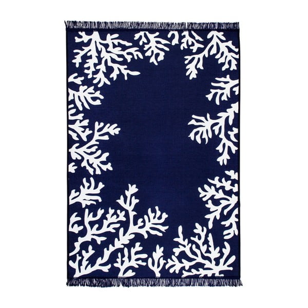 Coral kék-fehér kétoldalas szőnyeg, 140 x 215 cm