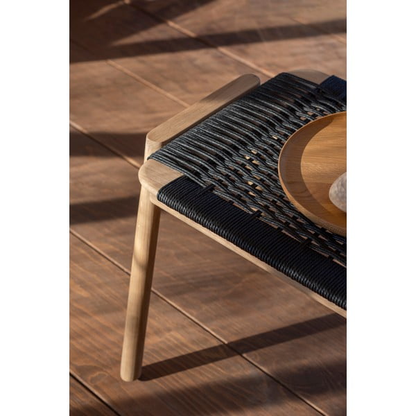 Fekete-natúr színű pad Klupa – Gazzda-image-1