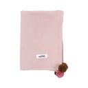 Rózsaszín muszlin gyerek takaró 100x140 cm Pompon – Malomi Kids
