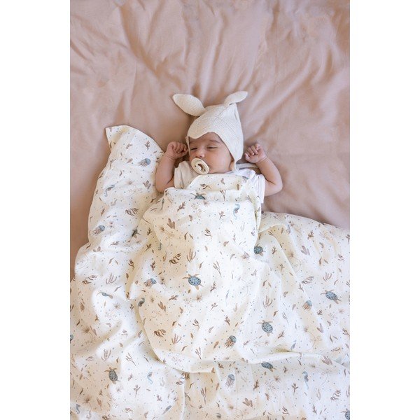 Világossárga bio pamut gyerek ágyneműhuzat babaágyhoz 70x100 cm Sea Garden – Cam Cam Copenhagen-image-3