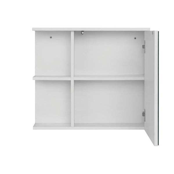 Fehér fali-tükrös fürdőszoba szekrény 60x53 cm Mirza - Støraa-image-1