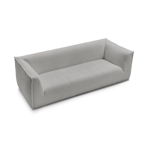 Világosszürke buklé kanapé 242 cm Giorgia – Bobochic Paris-image-4