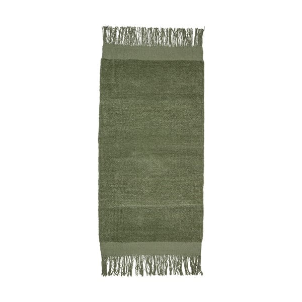 Grass zöld pamut szőnyeg, 60 x 135 cm - Bloomingville