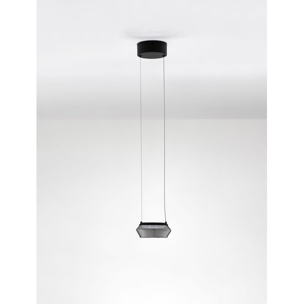 Matt fekete üveg LED függőlámpa ø 14 cm Jailyn – Nova Luce-image-3