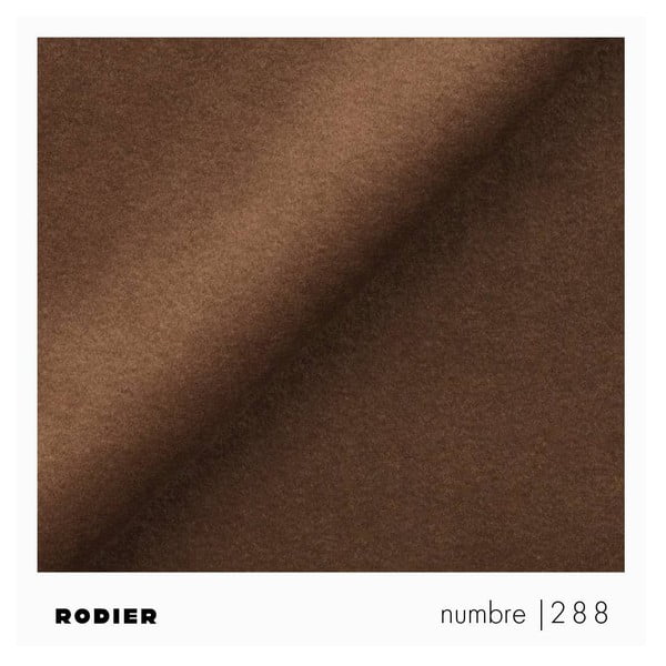 Barna bársony kinyitható tárolóhelyes sarokkanapé (bal oldali-heverő résszel) Rene – Rodier-image-4