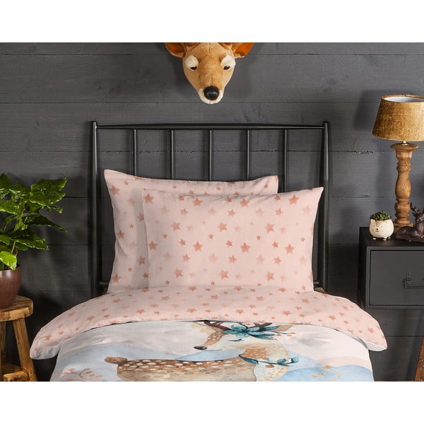 Egyszemélyes flanel gyerek ágyneműhuzat 140x200 cm Josy – Good Morning-image-2