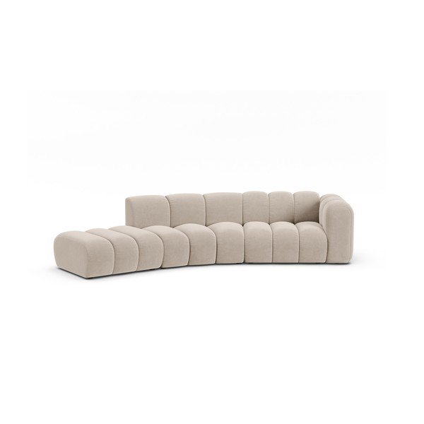 Bézs sarokkanapé (jobb oldali) Lupine – Micadoni Home
