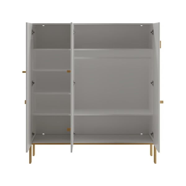 Világosszürke gyerek ruhásszekrény 150x170 cm Cube - Pinio-image-2