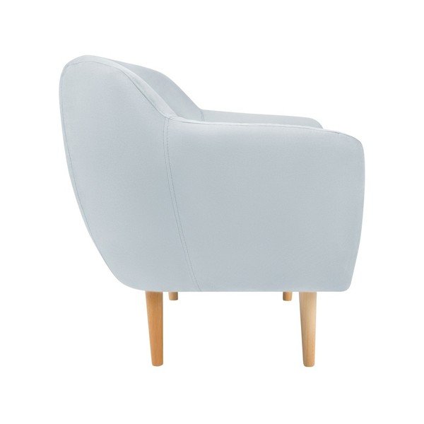 Sardaigne világoskék bársony fotel - Mazzini Sofas-image-2