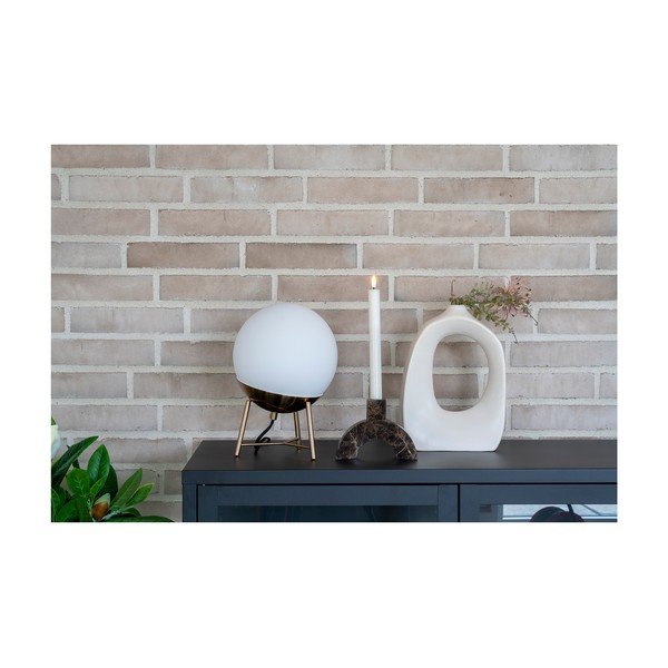 Fehér LED szabályozható asztali lámpa üveg búrával (magasság 32 cm) Chelsea – House Nordic-image-3