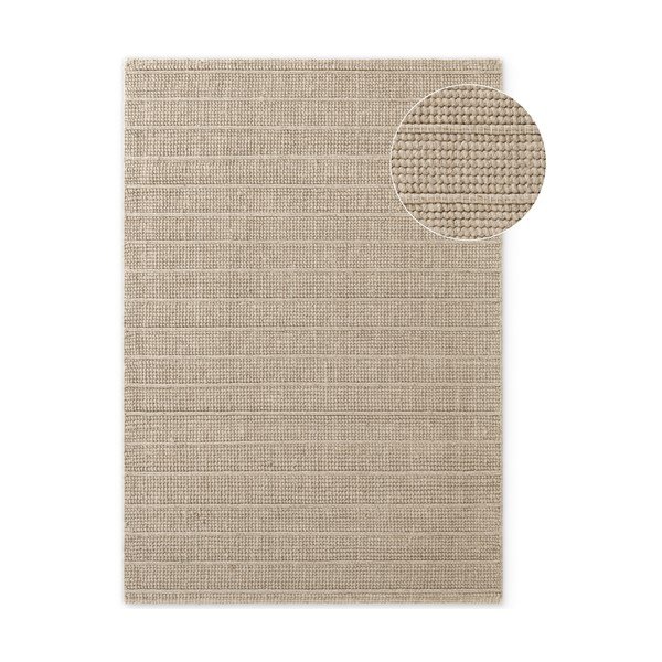 Bézs kézi szövésű gyapjú szőnyeg 160x230 cm Camden Parker – Ted Baker