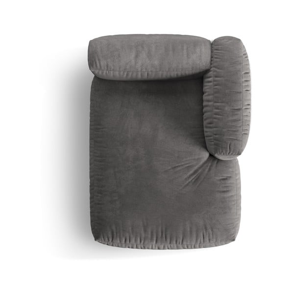 Szürke bársony kanapé modul (jobb oldali) Martina – Micadoni -image-3