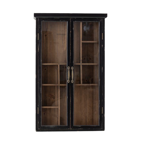 Fekete jegenyefenyő függő tálalószekrény 50x80x14 cm Hazem – Bloomingville