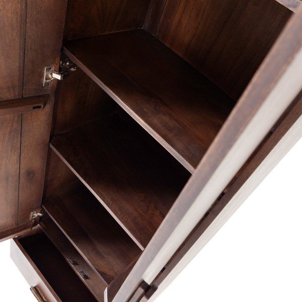 Sötét natúr színű mangófa szekrény 60x200x35 cm Liya – WOOOD-image-4