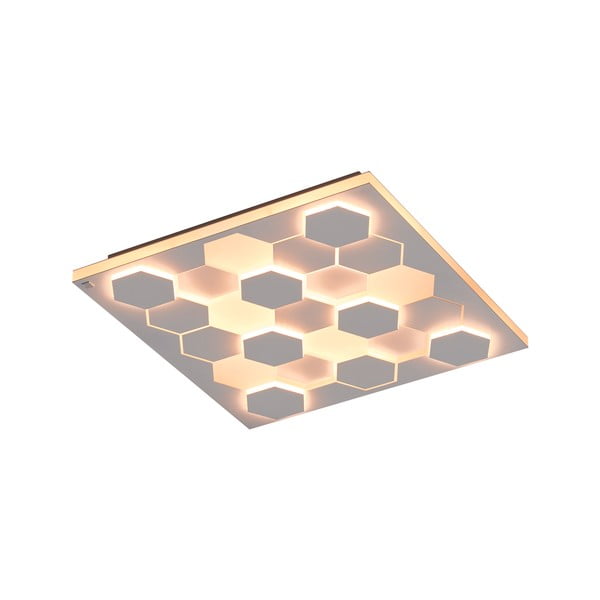 Fehér LED mennyezeti lámpa hangvezérléssel-mobil alkalmazás vezérléssel, fém búrával 55x55 cm Cifavo – CINQUE-image-1