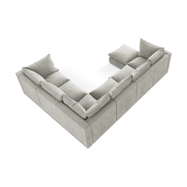 Világosszürke sarokkanapé (jobb oldali-U alakú) Manao – Makamii-image-3