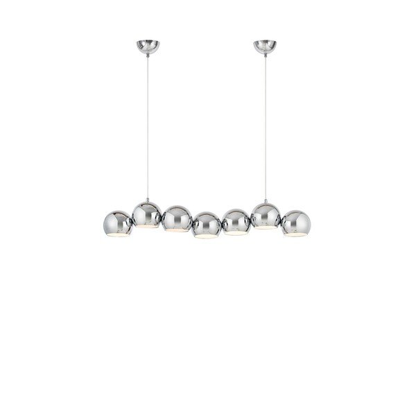 Ezüstszínű fém függőlámpa fém búrával Cupolo – Markslöjd