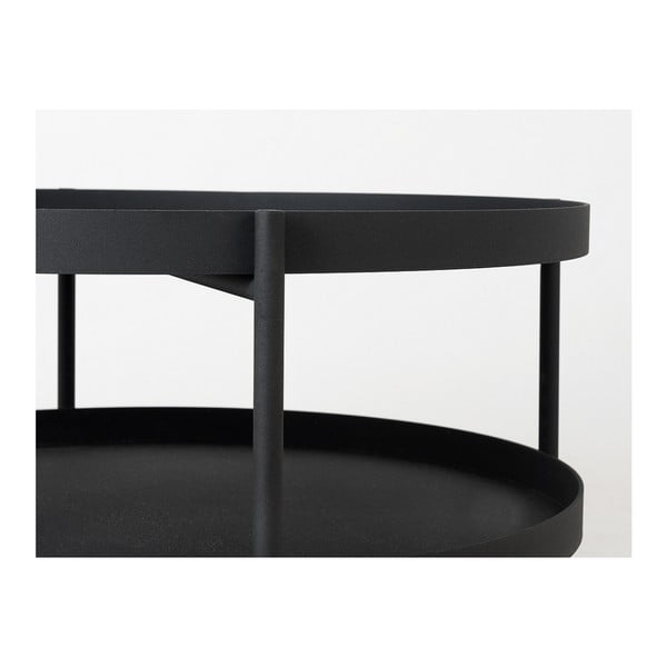 Hanna fekete dohányzóasztal, ⌀ 60 cm - CustomForm-image-4