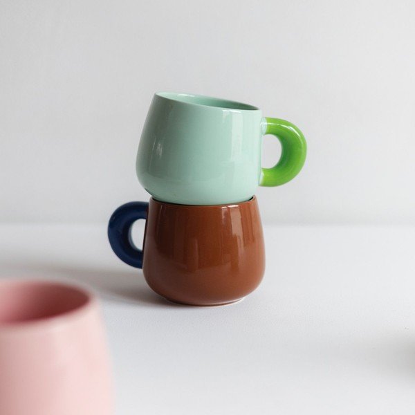 Sötétbarna new bone china bögre 470 ml Coco – ONA-image-3