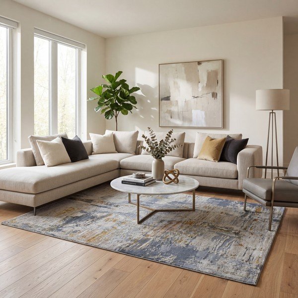 Kék-bézs szőnyeg 115x170 cm Springs – Universal-image-1