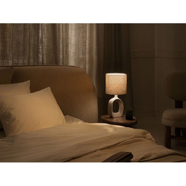 Sötétszürke kárpitozott ágyneműtartós franciaágy ágyráccsal 200x200 cm Ovalo – Micadoni -image-1