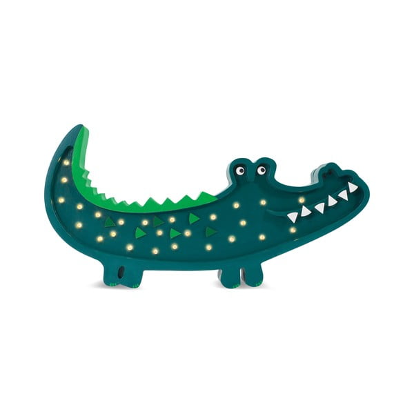 Crocodile zöld borovi fenyő asztali lámpa, szélesség 49 cm - Little Lights