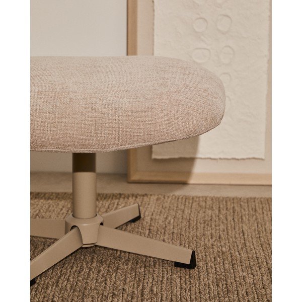 Bézs zsenília lábtartó Teryl – Kave Home-image-4