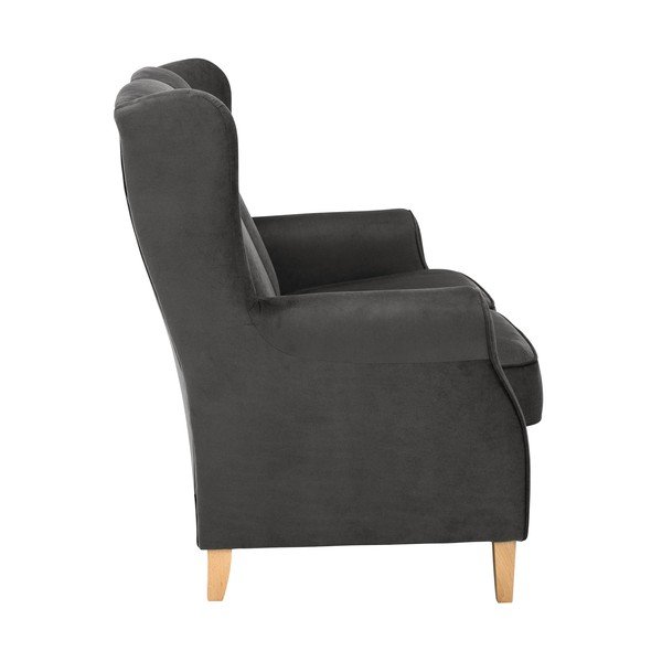 Lorris antracitszürke bársony kanapé, 139 cm - Max Winzer-image-4