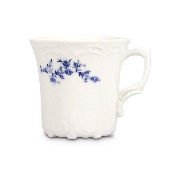 Fehér-kék porcelán csésze cappucinóhoz 200 ml Retro – BonBistro